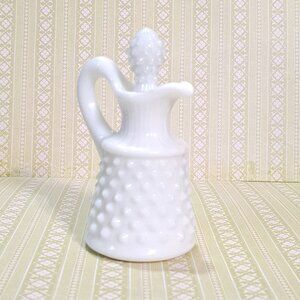 Fenton Hobnail Milk Glass Cruet EUC